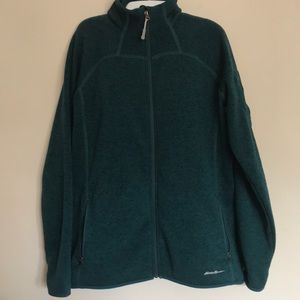 Eddie Bauer women full zipper Fleece Sweater. Brand new with no tag.